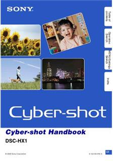 Sony Cyber-shot HX1 manual. Camera Instructions.